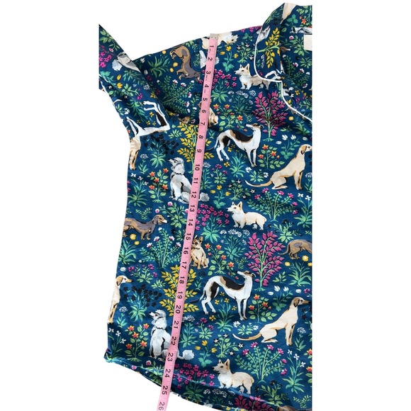 Printfresh Lightweight Flannel Long PJ Set in Must Love Dogs Color Indigo 2X - Picture 6 of 15